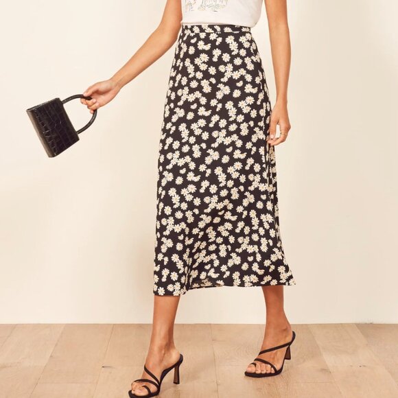 Reformation Daisy Chain Floral Midi Bea Skirt, 0P - Picture 6 of 6
